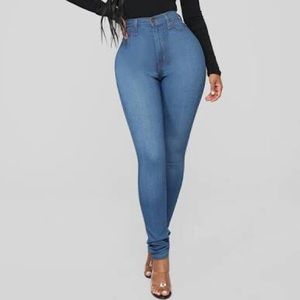 FashionNOVA classic high waisted skinny jeans.